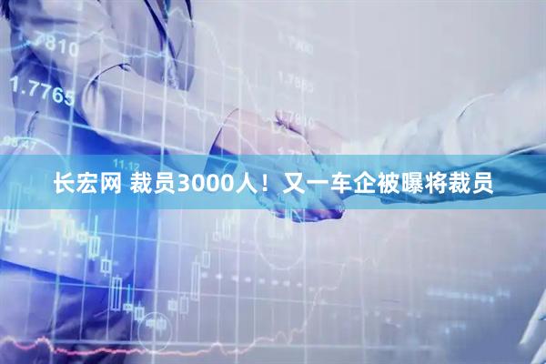 长宏网 裁员3000人！又一车企被曝将裁员